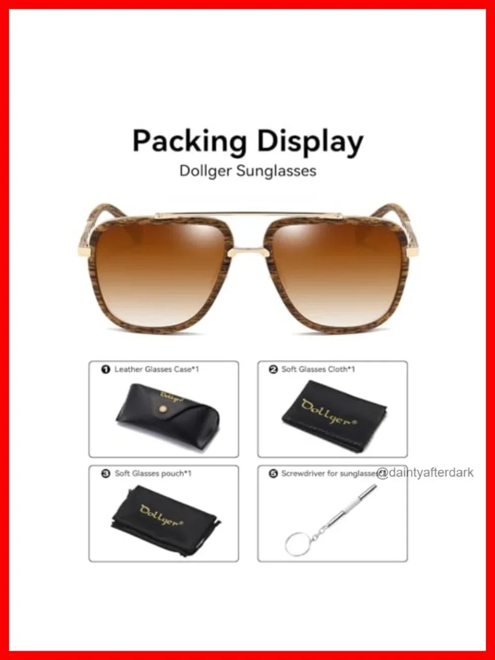 Oversized Square Aviator Sunglasses for Men HD UV400 Metal Frame Retro Shades